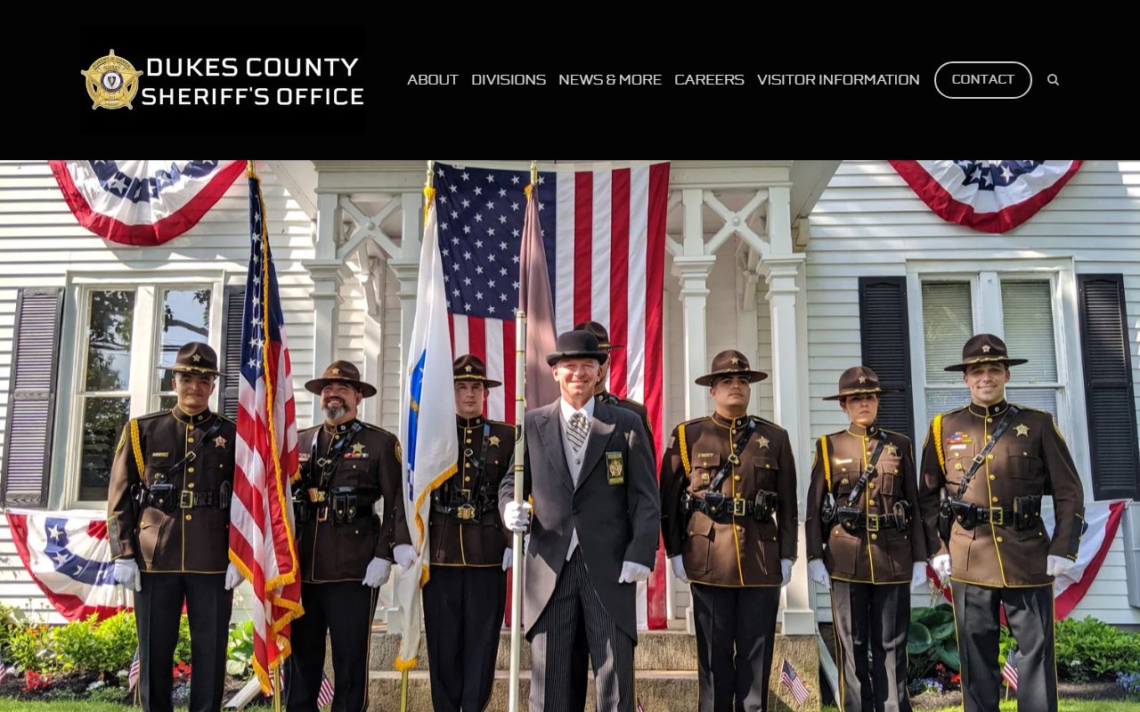 Dukes County Sheriff homepage for recent arrests information